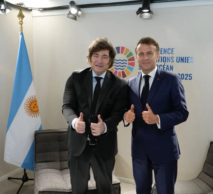 Antes de la cumbre sobre el clima, Javier Milei se reunió con Emmanuel Macron 