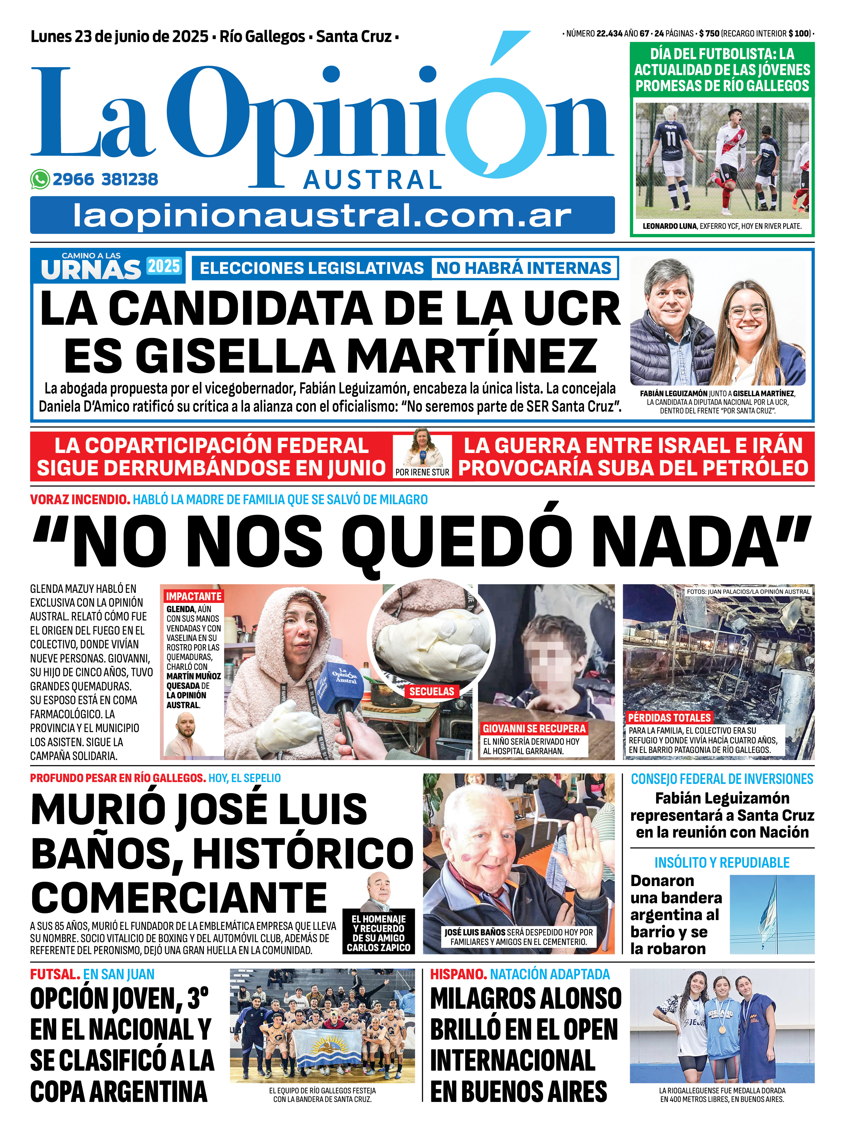  Portada de LOA del 23 de junio.