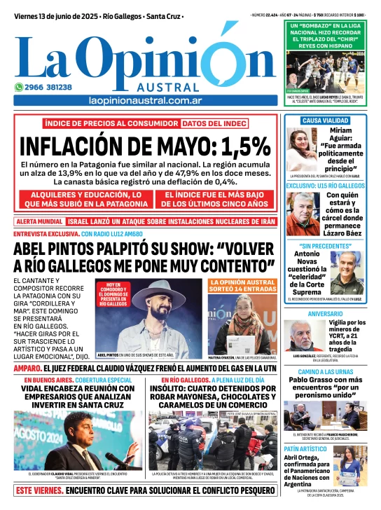 Abel Pintos en Radio LU12 AM680: “Regresar a Gallegos me pone muy contento” Abel Pintos en Radio LU12 AM680: “Regresar a Gallegos me pone muy contento”