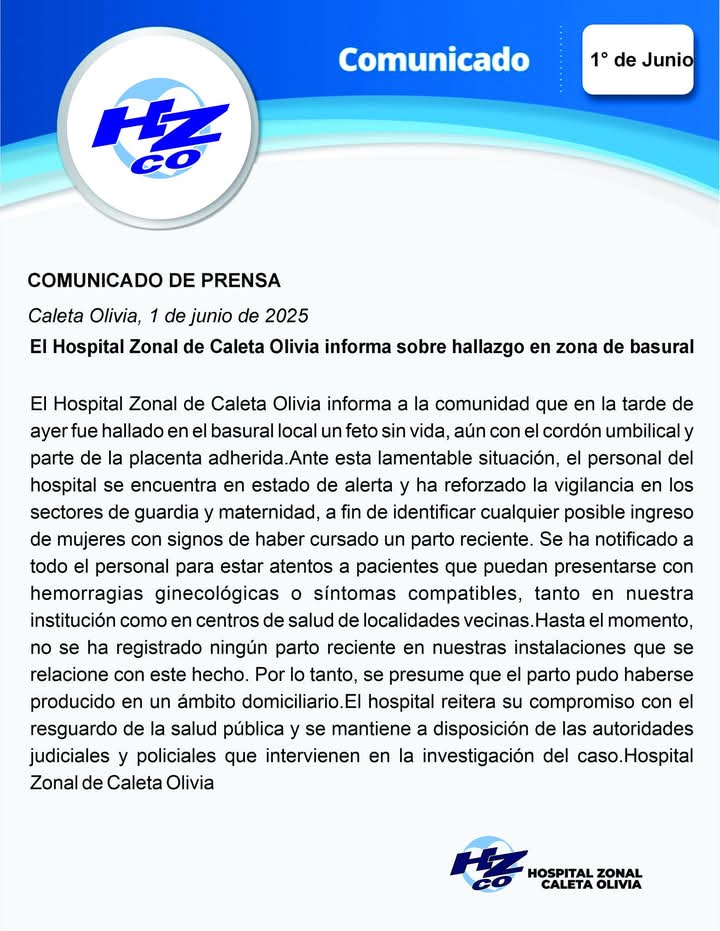  Comunicado del Hospital Zonal 