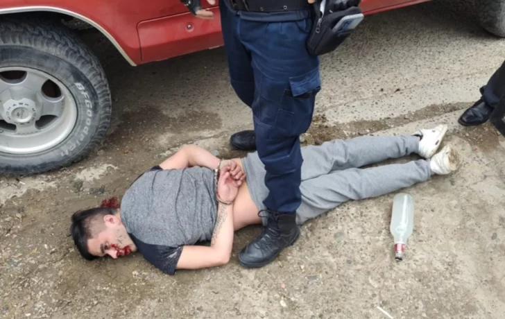  El ladrón que fue agredido en Comodoro Rivadavia.