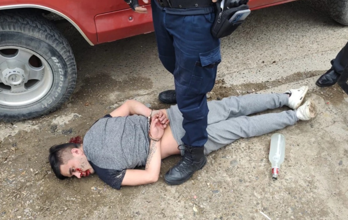  El ladrón que fue agredido en Comodoro Rivadavia.