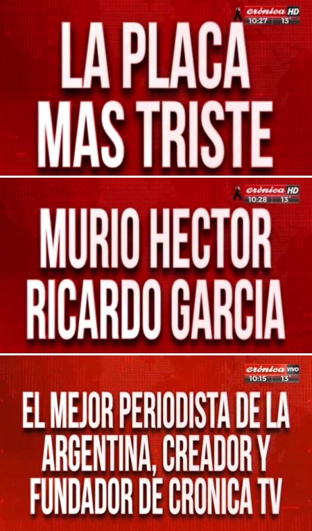  La primera tapa de Crónica, lunes 29 de julio de 1963. El 3 de enero de 1994, lanzó Crónica TV. Su pasión por el periodismo, un sello eterno.