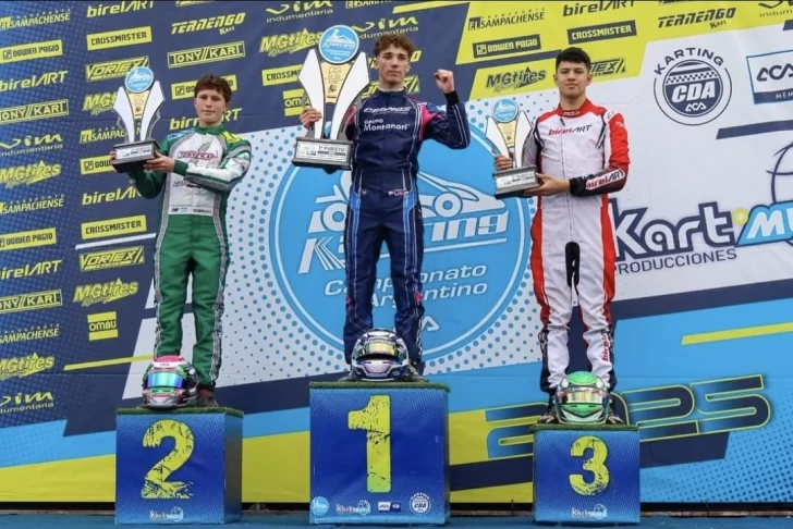 Thiago Díaz sumó un nuevo podio en el Campeonato Argentino de Karting