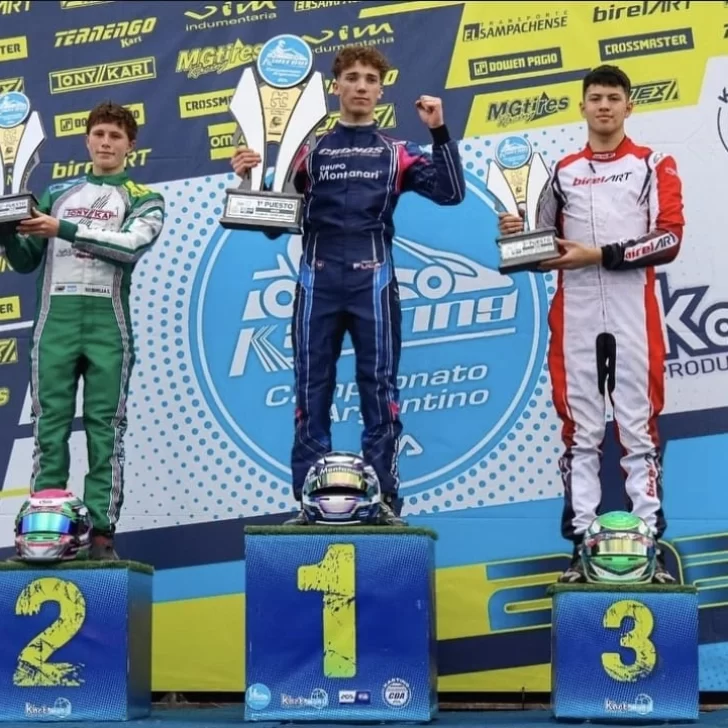 Thiago Díaz sumó un nuevo podio en el Campeonato Argentino de Karting
