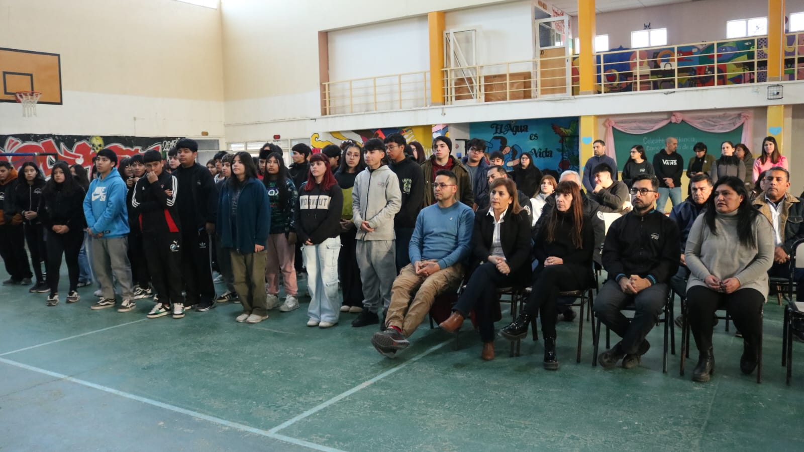 Acto en Caleta Olivia: Tras años de espera, reinician la obra del Colegio Secundario N°43