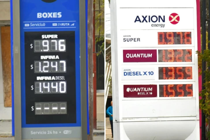  Los precios de los combustibles en Río Gallegos el 21 de junio de 2025. FOTOS: JOSÉ SILVA / LA OPINIÓN AUSTRAL.