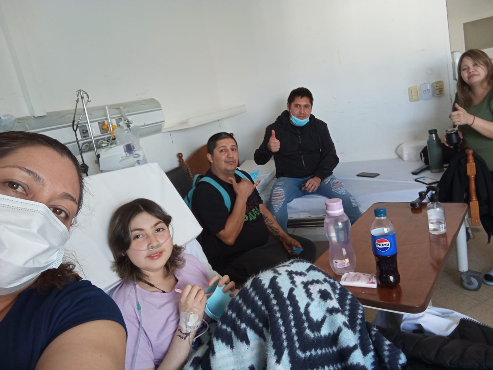  Celeste estuvo acompañada por toda su familia en Buenos Aires.