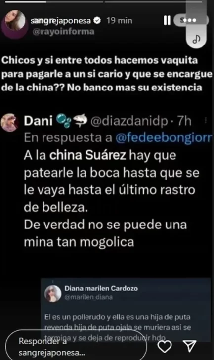 La China Suárez denunció amenazas: &#8220;Si me pasa algo&#8230;&#8221;