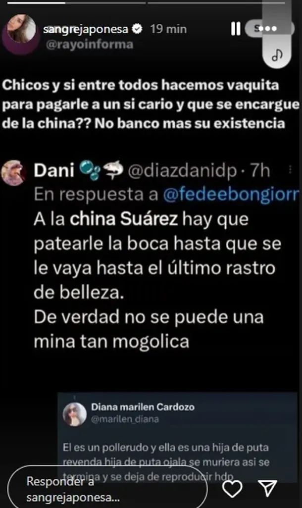 La China Suárez denunció amenazas: &#8220;Si me pasa algo&#8230;&#8221;
