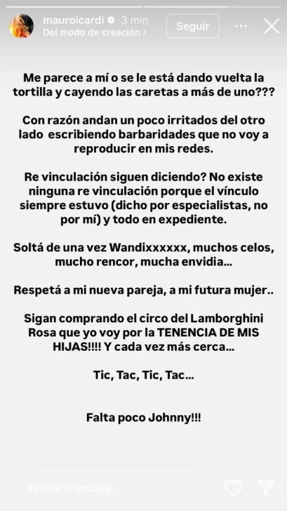 El llamativo posteo de la China Suárez mientras Wanda Nara la insultaba en sus redes
