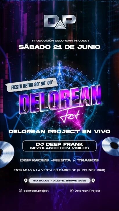 Este sábado viaja al pasado con el Delorean Fest: una fiesta retro con lo mejor de la cultura de los &#8217;80, &#8217;90 y &#8217;00