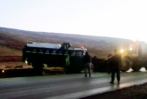 Camionero de Vialidad resultó herido tras un accidente cerca de Rospentek