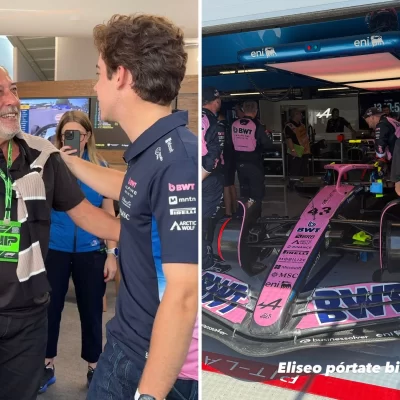 F1: Guillermo Francella visitó a Franco Colapinto en la previa del GP de Canadá