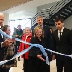 Ricardo Lorenzetti, Jorge Macri, Rogelio Frigerio y Carlos Sadir acompañaron a Nacho Torres, Javier Raidan, y Othar Macharashvili en la inauguración de la Ciudad Judicial de Comodoro Rivadavia