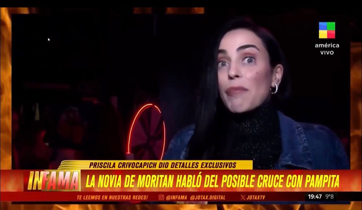 La insólita reacción de la novia de Moritán cuando le consultaron por Pampita: &#8220;Hasta acá llegamos&#8221;