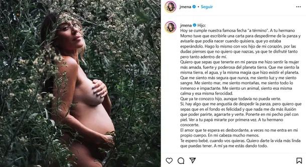 Jimena Barón fue madre por segunda vez: &#8220;Te amo&#8221;