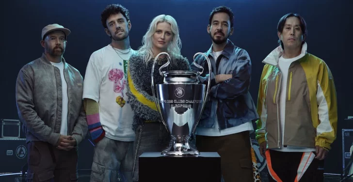 Linkin Park deslumbró en la previa de la final de la Champions League