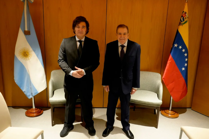 Javier Milei se reunió en Madrid con Edmundo González Urrutia, presidente electo de Venezuela