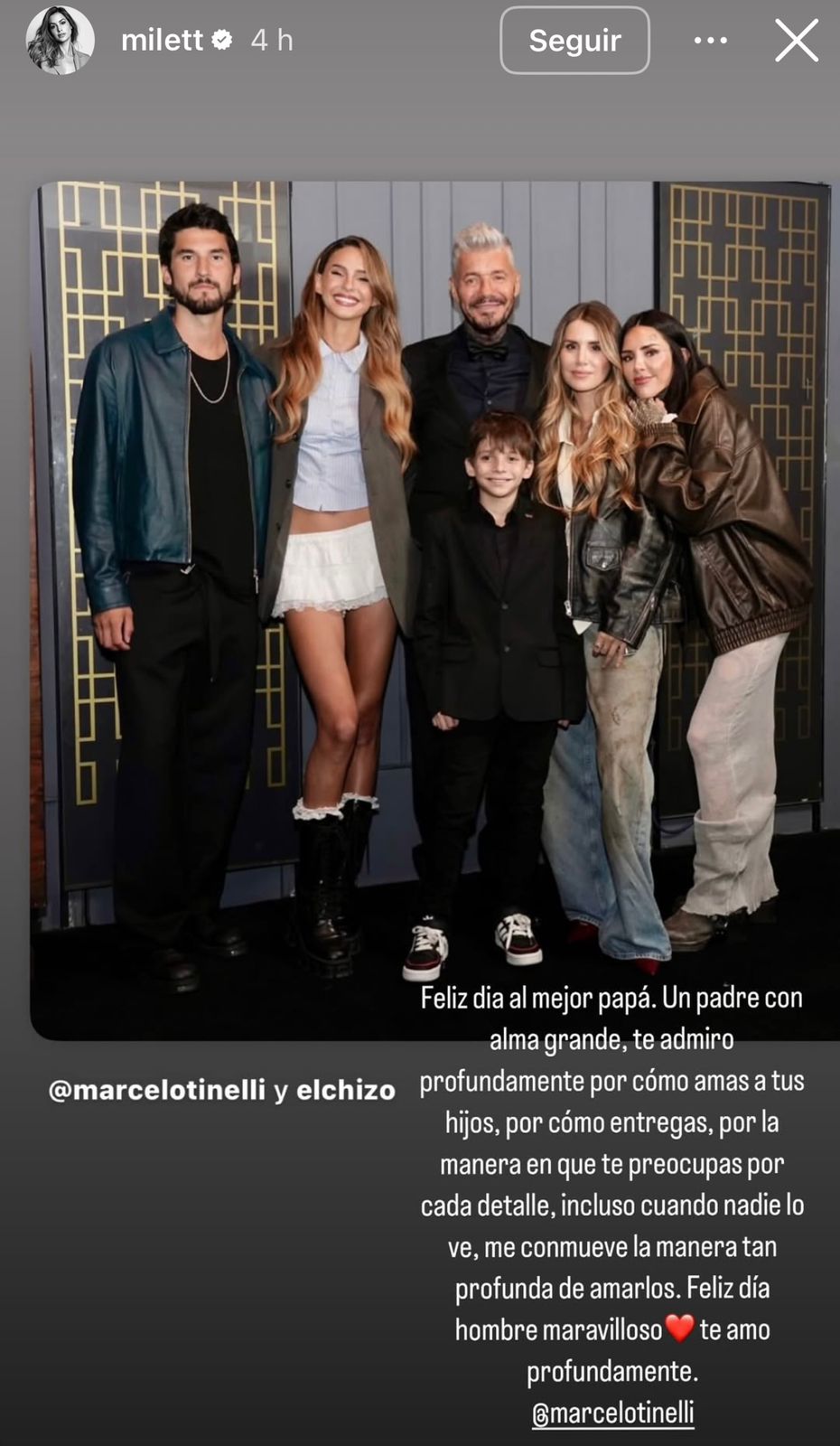 Los emocionantes posteos de los famosos por el Día del Padre