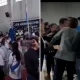 Video. Padres se agarraron a golpes en pleno acto escolar y opacaron la Promesa a la Bandera en una escuela de Santa Cruz