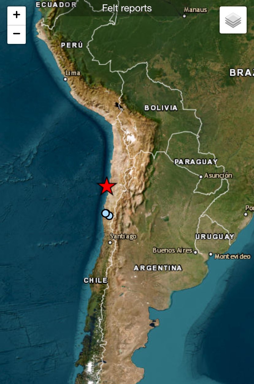 Un sismo de 6,4 afectó el norte de Chile y dejó sin luz a miles de personas