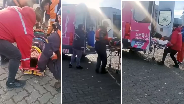 Video. Estibador está grave tras caer desde un camión en el muelle de Caleta Paula