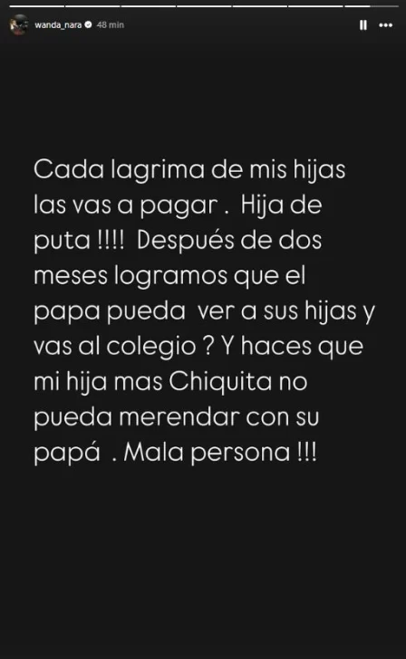 Wanda Nara arremetió con todo tras la fallida revinculación de Icardi con sus hijas: &#8220;¡Zorra!&#8221;