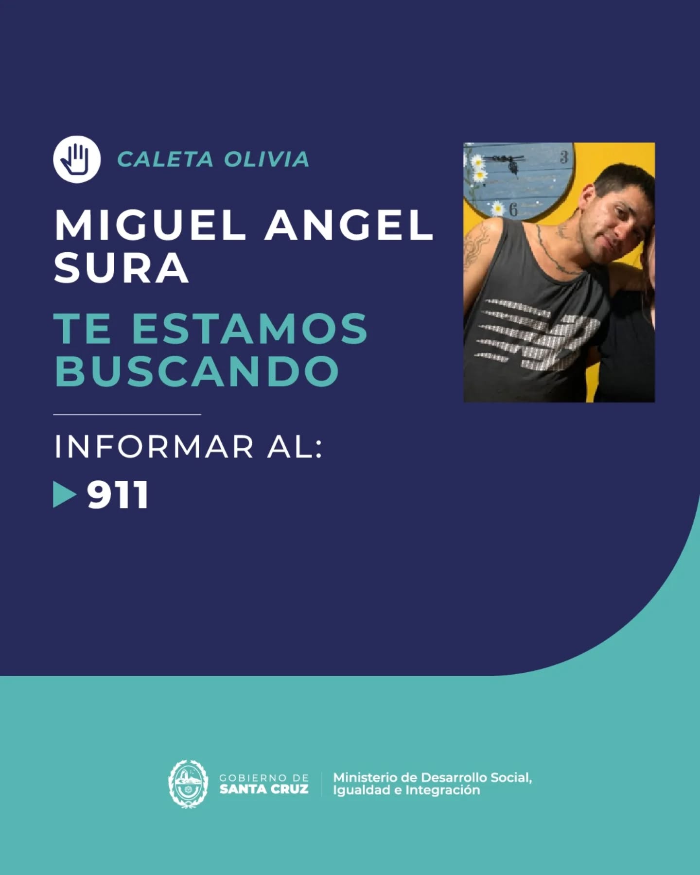 Desesperada búsqueda de un joven desaparecido hace más de una semana en Caleta Olivia