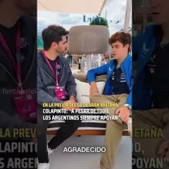 Franco Colapinto: “A pesar de todo, los argentinos siempre apoyan”