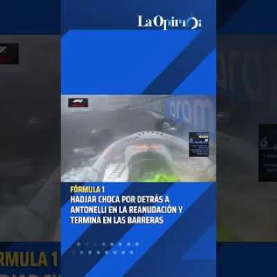 F1: Casi sin visión, Hadjar chocó a Antonelli y destrozó su auto en en el GP de Gran Bretaña