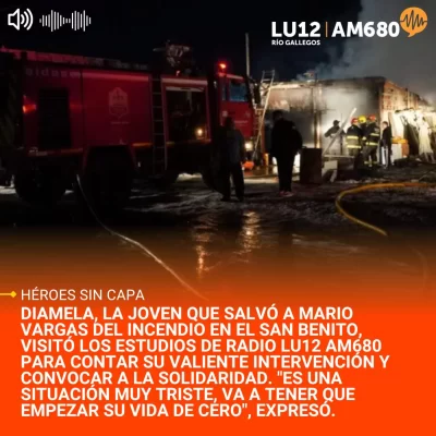 La joven que salvó al hombre del incendio en el San Benito habló en LU12 AM680: “Es una situación muy triste, va a tener que empezar su vida de cero”