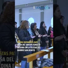 Misa del obispo Ignacio Medina en la iglesia del barrio San Benito