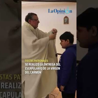 Fiestas patronales: así se vivió la bendición e imposición de escapularios de la Virgen del Carmen