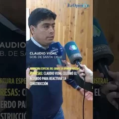 Represas: Claudio Vidal habló con La Opinión Austral tras la firma entre ENARSA y la UTE