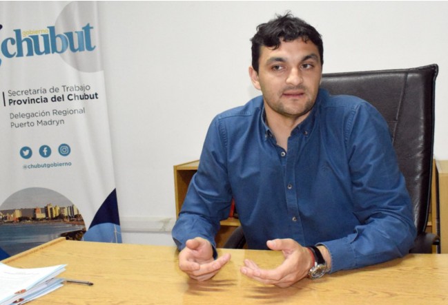  Secretario de Trabajo de Chubut, Nicolás Zárate.