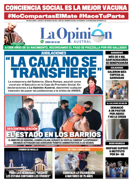  La tapa de LOA que reflejó el caso.