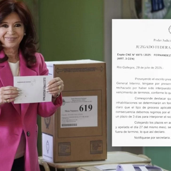 El juzgado federal rechazó la apelación y Cristina Fernández sigue habilitada a votar El juzgado federal rechazó la apelación y Cristina Fernández sigue habilitada a votar