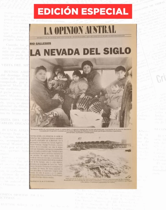 Tapa del Diario La Opinión Austral edición impresa del sábado 26 de julio de 2025, Río Gallegos, Santa Cruz, Argentina