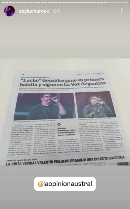  En sus redes sociales, 