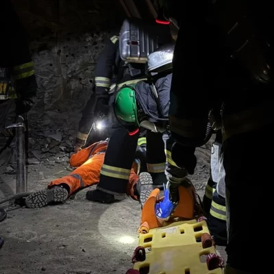 Histórico: primer curso de rescate de interior de mina en Santa Cruz