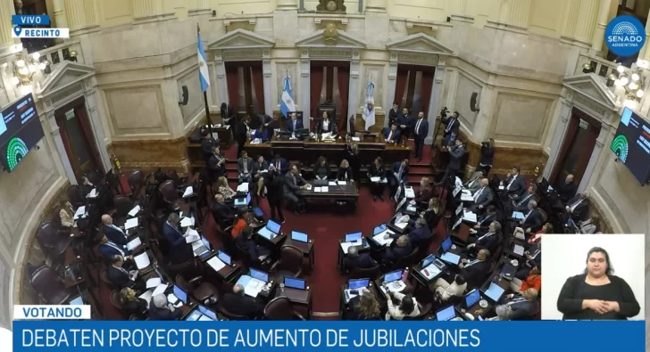El Senado aprobó por unanimidad el aumento de las jubilaciones