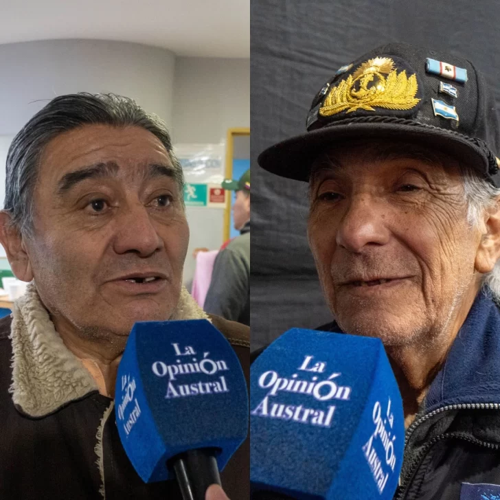  F. Gómez Vera, vecino y Alberto Miguel Fassio, veterano.