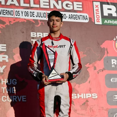 Thiago Díaz volvió a subirse al podio en Rotax Argentina: fue tercero en el inicio del Trofeo de Invierno