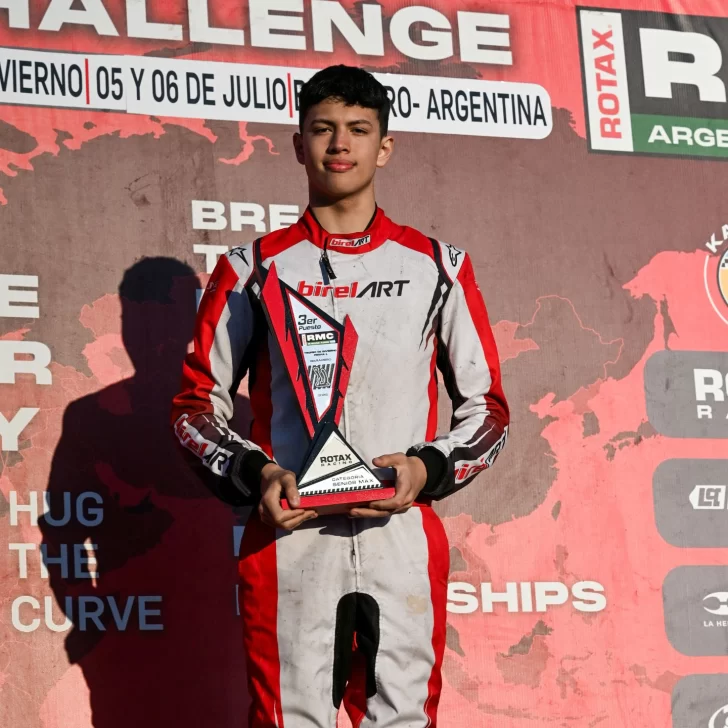 Thiago Díaz volvió a subirse al podio en Rotax Argentina: fue tercero en el inicio del Trofeo de Invierno