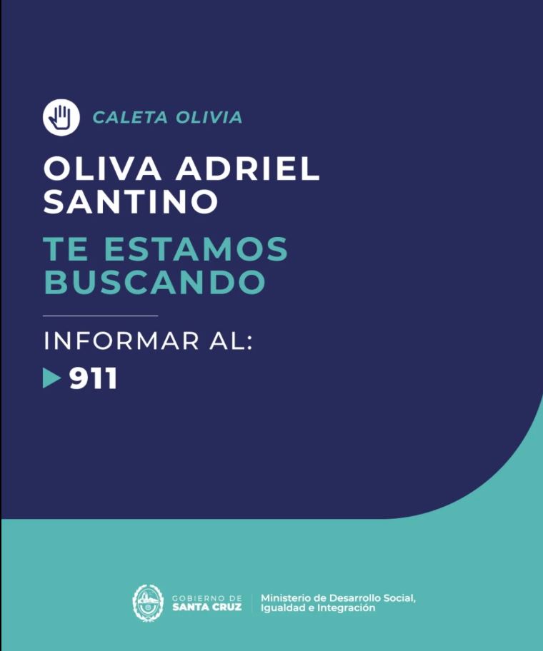 Buscan a un adolescente desaparecido en Caleta Olivia