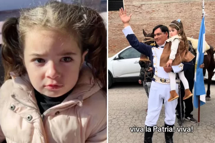 ¡Sueño cumplido! la nena que quería invitar a Manuel Belgrano a su cumpleaños, recibió la visita del prócer en su casa