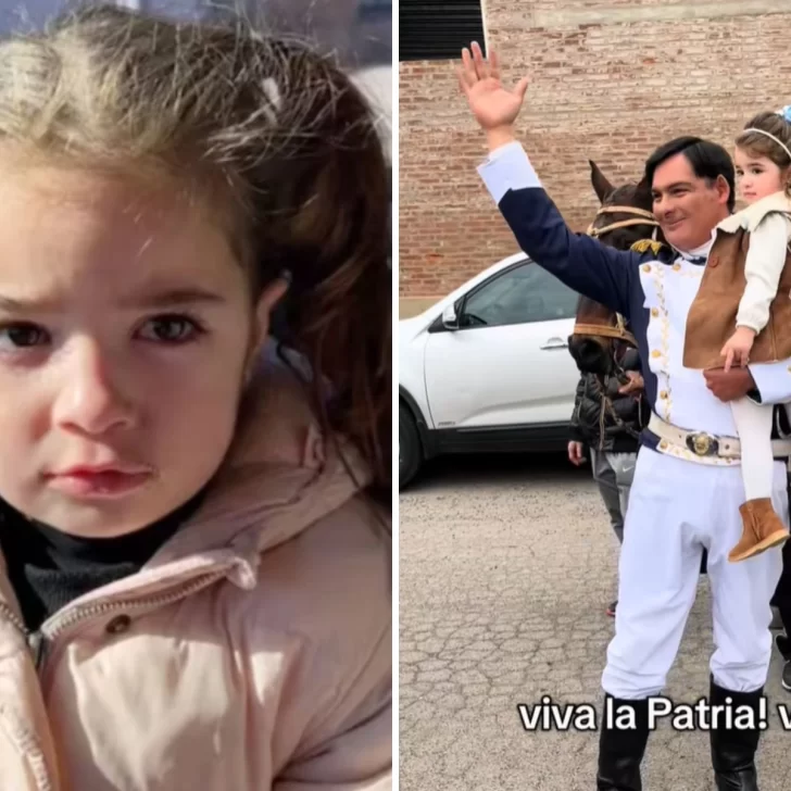 ¡Sueño cumplido! la nena que quería invitar a Manuel Belgrano a su cumpleaños, recibió la visita del prócer en su casa