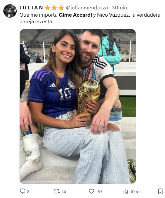 Del llanto a los memes, Gimena Accardi y Nico Vázquez anunciaron su separación y las redes explotaron