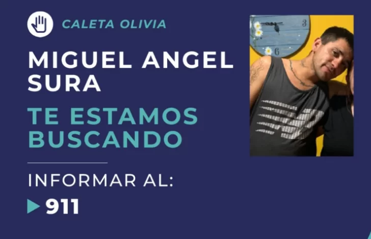 Desesperada búsqueda de un joven desaparecido hace más de una semana en Caleta Olivia